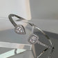 Rhianna Emerald cut cuff bracelet bangle