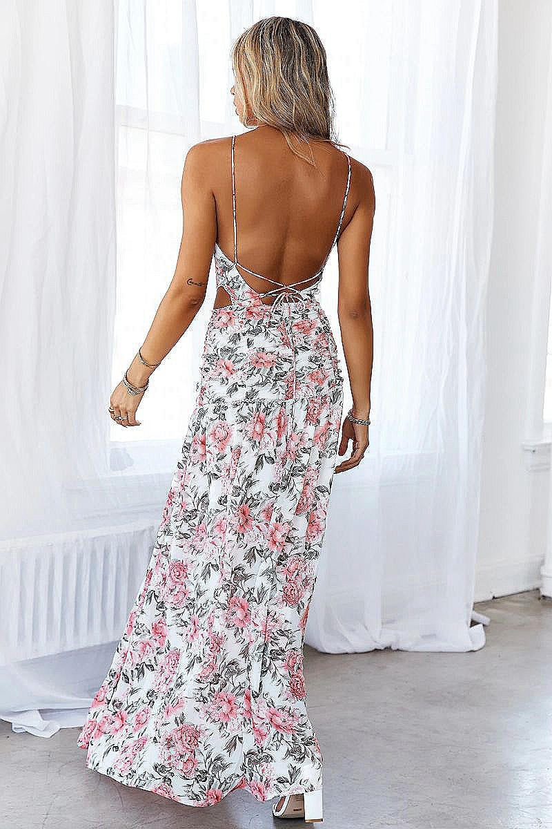 side cut out maxi dress,