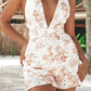 White & Brown Layla Playsuit